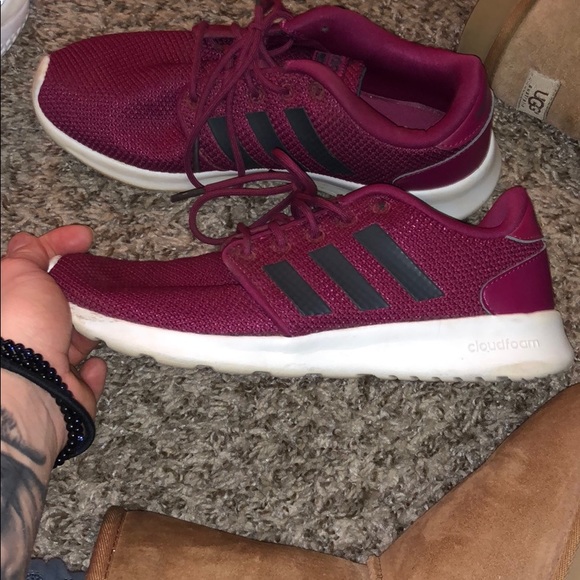 adidas Shoes - Adidas Magenta Cloudfoam Sneakers